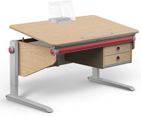 Растущая парта с тумбой Moll Winner Comfort Oak + Twin Box