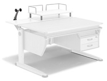 Полка задняя двухэтажная к столам Moll MOLL PC-DECK COMFORT white полка