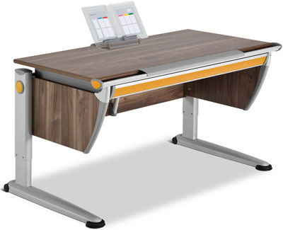 Стол для школьника темного цвета Moll Runner Comfort Walnut