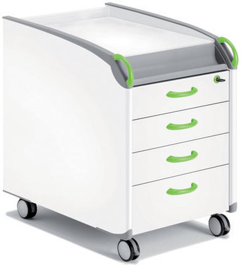 Детская тумба Moll Maxi 08 Container white/light green