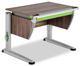 Детский стол темного цвета Moll Runner Compact Classic Walnut