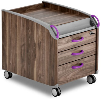 Тумба Moll Medi 08 Container walnut/pink