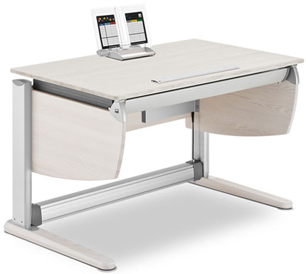Стол для старшеклассника из массива ясеня Moll Intero Express 120 ash white