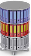 Вращающийся стеллаж для папок Moll CompactFile диаметр 93 см., 3 этажа