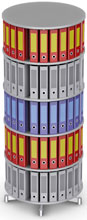Вращающийся стеллаж для папок Moll CompactFile диаметр 93 см., 5 этажей