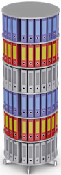 Вращающийся стеллаж для папок Moll CompactFile диаметр 93 см., 6 этажей