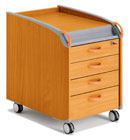 Детская тумба Moll Maxi 08 Container red beech/orange